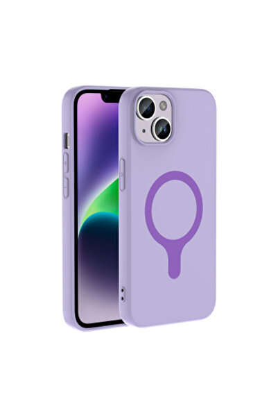 halkhouse İphone 14 Kılıf Kamera Korumalı M-Safe Şarj Özellikli Kadifemsi Mat...