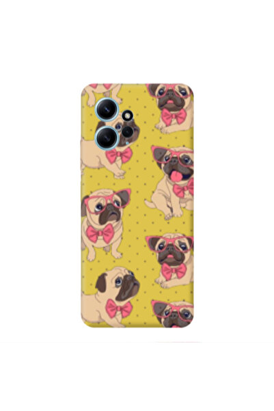 Other Xiaomi Redmi Note 12 4G Dog Spectacled Yellow Colored Silicone TPU Θήκη