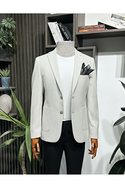leonmen Slim Fit Men's Swallow Collar Classic Men's Blazer Jacket