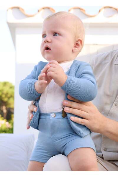 MAYORAL Newborn Baby Boy Buttoned Cardigan Blue