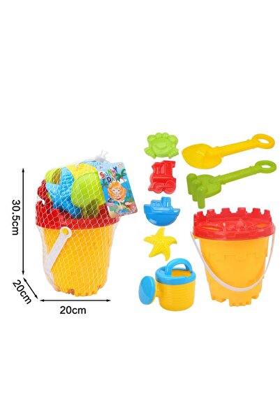 iTajir Castle Design Sand Bucket Toy with Molds and Beach Tools for Kids 3 Pi...