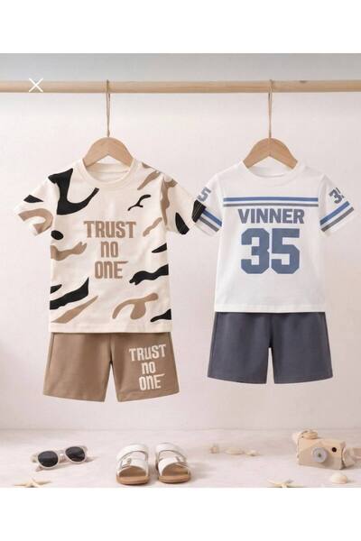Milanlı Kids Boy's 2-Piece Cotton Summer Set