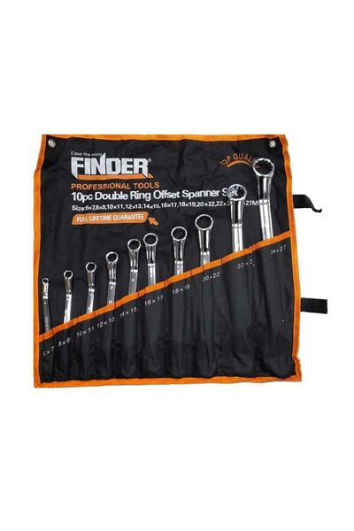 Tradesor Σετ κλειδιά πολύγωνα κυρτά - 10pcs - Finder - 192136