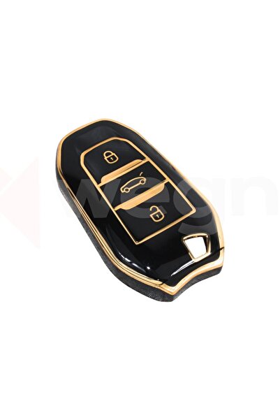 Yerli KONTAK ANAHTAR KUMANDA KORUYUCU KILIF TPU SİLİKON SİYAH CITROEN C5 AIRC...