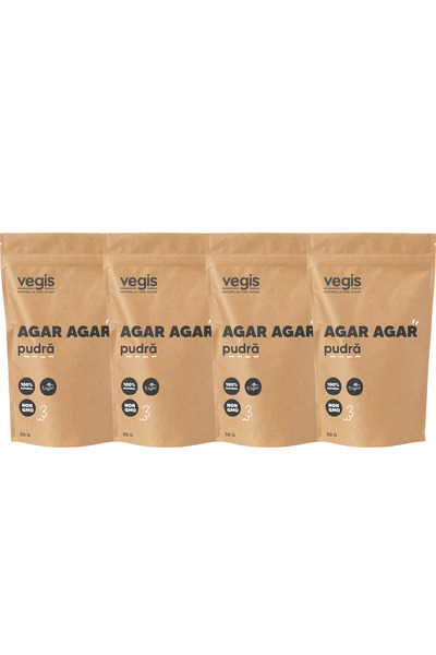 VEGIS Pachet Agar Agar Pudra 200g (4 x 50g)