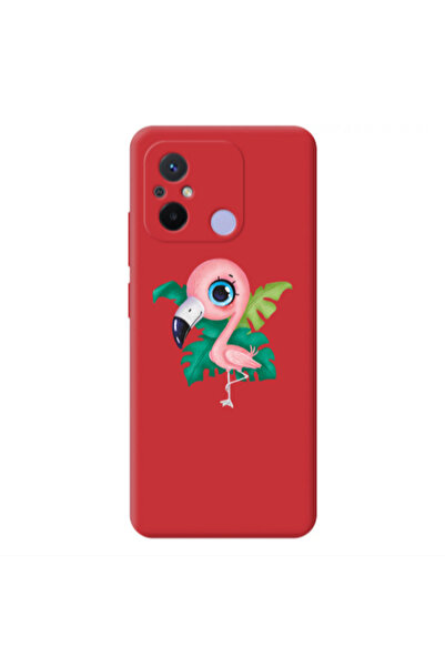 Other Xiaomi Redmi 12C Swan Red Colored Silicone TPU Θήκη