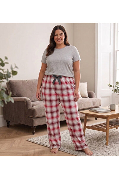 Lady Queen Bamboo Stretch Fabric Ring Viscose Oversized Elastic Waist Pajama ...