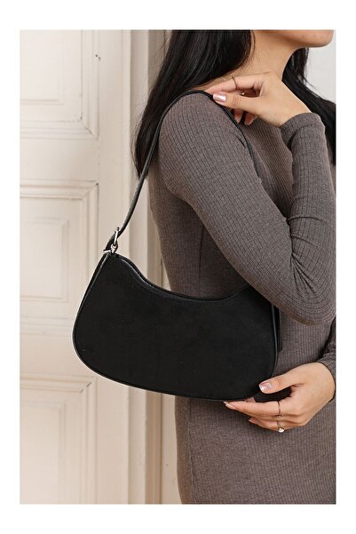 House ID Black Baguette Women's Shoulder & Hand Bag