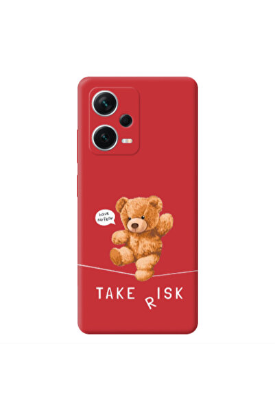 Other Xiaomi Poco X5 Take risk Red Colored Silicone TPU Θήκη
