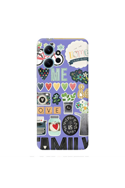 Other Xiaomi Redmi Note 12 4G Family love home Purple Colored Silicone TPU Θήκη