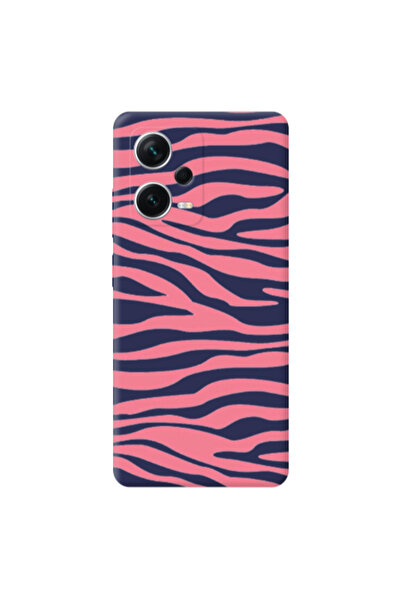 Other Xiaomi Poco X5 Pink Zebra Dark blue Colored Silicone TPU Θήκη