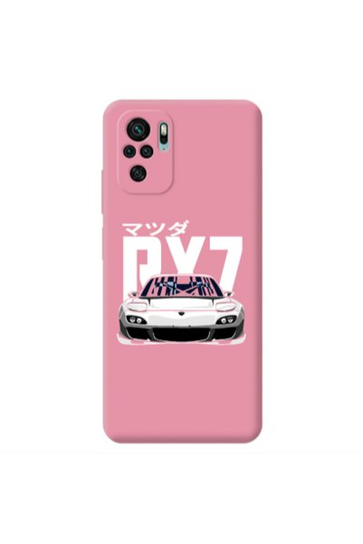 Other Xiaomi Redmi Note 10S Car Rx7 Pink Colored Silicone TPU Θήκη