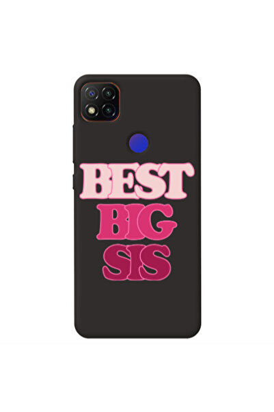 Other Xiaomi Redmi 9c Best Big Sis Black Colored Silicone TPU Θήκη