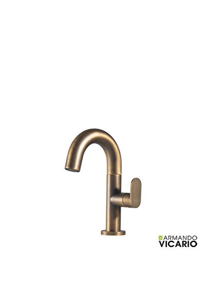 VICARIO Μπαταρία Νιπτήρα με Βαλβίδα Clic-Clac Λεπτού Τύπου, Αντικέ Ορείχαλκος...