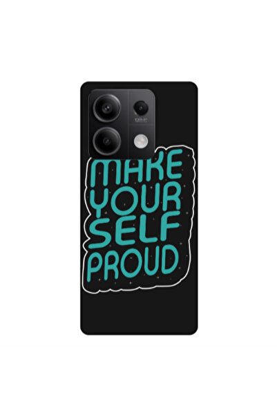 Other Xiaomi Redmi Note 13Pro 5G Make Your Self Proud Black Colored Silicone ...