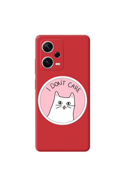 Other Xiaomi Poco X5 I dont Care Red Colored Silicone TPU Θήκη