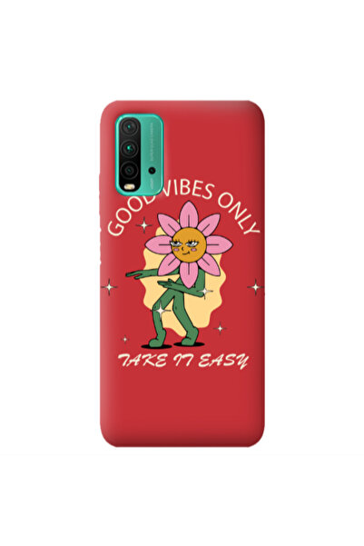 Other Xiaomi Poco M3 Good Vibes Only Red Colored Silicone TPU Θήκη