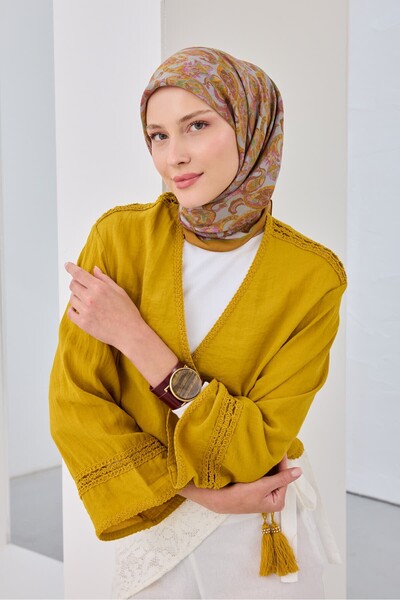 Silk Home وشاح فيلورا إثنيك باللون الخردلي