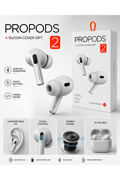 Doğanoutdoor ProPods 2 Bluetooth 5.3 Kablosuz Kulaklık | Dokunmatik Kontrol |...