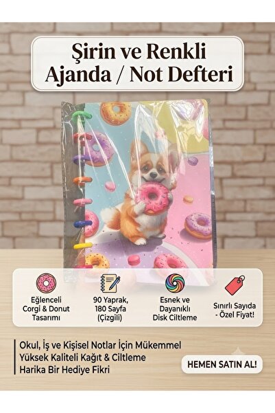 CEM KIRTASİYE RENKLİ SPİRALLİ KÖPEK DESENLİ DEFTER
