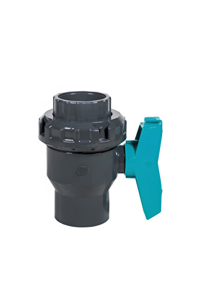 Gemaş Ø75 mm Tek Rakorlu UPVC Küresel Su Vanası
