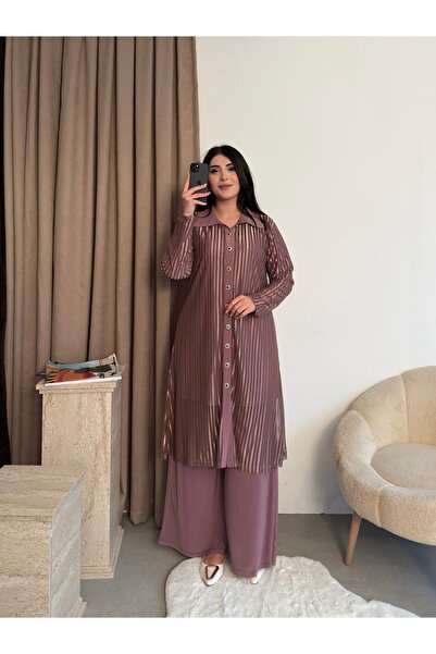 Missrosemoon Yeni Sezon Tesettür 3’lü Takım – Taş detaylı, Tunik ve Pantolon ...