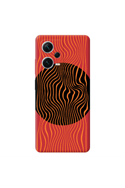 Other Xiaomi Poco X5 Trapezoidal lines Red Colored Silicone TPU Θήκη