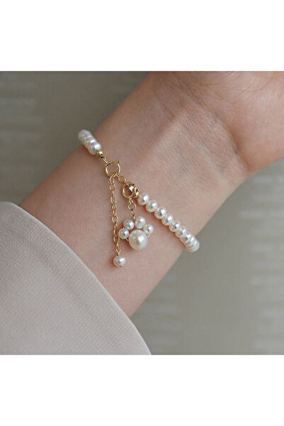 Shiklik Elegant Women's Bracelet with Hanging Pearl Figure, Special Design