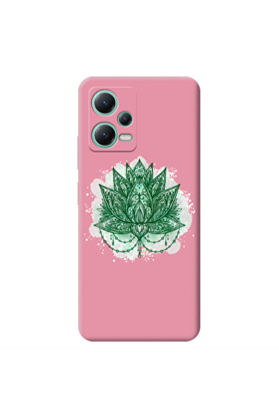 Other Xiaomi Redmi Note 12 Pro 5G Witch leaf Pink Colored Silicone TPU Θήκη