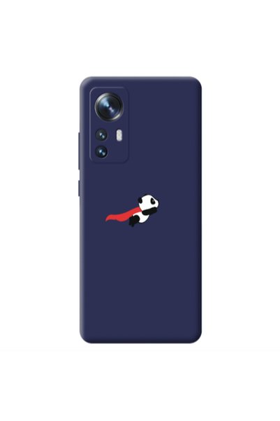 Other Xiaomi Mi 12 kite flying panda Dark blue Colored Silicone TPU Θήκη