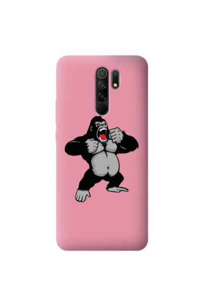 Other Xiaomi Redmi 9 Angry Gorilla2 Pink Colored Silicone TPU Θήκη