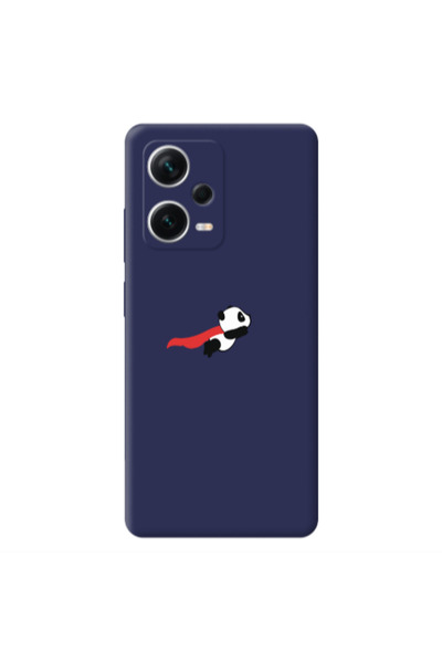 Other Xiaomi Poco X5 kite flying panda Dark blue Colored Silicone TPU Θήκη