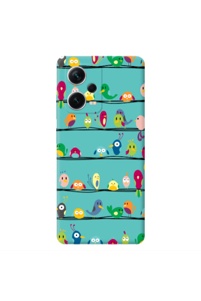 Other Xiaomi Poco X5 birds Turquoise Colored Silicone TPU Θήκη
