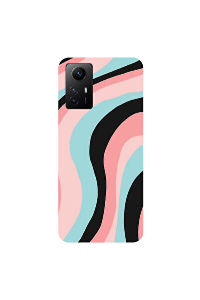 Other Xiaomi Redmi Note 12s Colored lines Black Colored Silicone TPU Θήκη