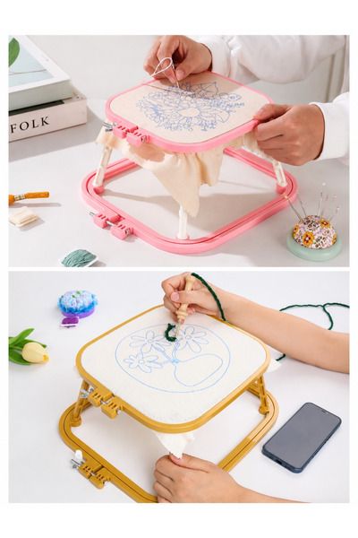 LİVA CRAFT Art & Craft Pulley Set, 2-Piece Pulley Stand for Punch, Cross Stitch, Embroidery, Practical Embroidery Pulley Set