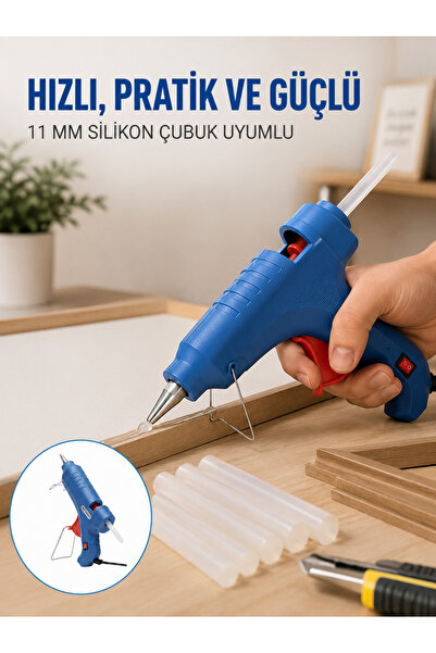 T8 Store 40W Sıcak Silikon Tabancası 5 Silikon Hediyeli Dayanıklı Tasarım Yen...