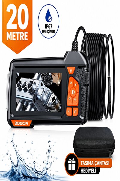 ULTRATEKNO 20 Metre Endoskop Kamera 1080P HD Boru İçi Görüntüleme Kamerası 4....
