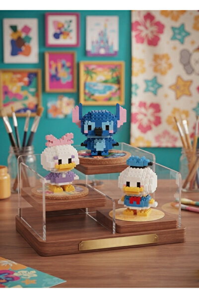 Lilibin Stitch Donald Duck Ve Daisy Duck 3'lü Set 3D yapboz Set - Mikro Blok ...