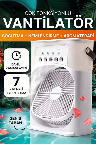FİTHOME Çok Fonksiyonlu Su Hazneli Vantilatör - Nemlendirici, Aromaterapi ve ...