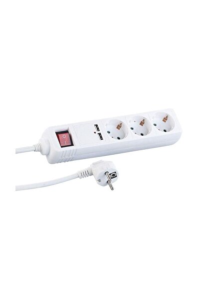 Tradesor Πολύπριζο 3 θέσεων με διακόπτη και 2 θύρες USB - Σούκο - ST-GB03SU -...