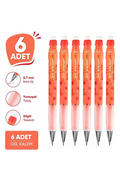 Serve Versatil Kalem Deep 0.7 mm Meyve Temalı 6'lı Paket