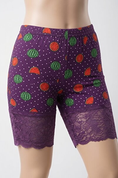 Altınay 92% Cotton Lace Cuffed Women's Underwear Shorts - Short Leggings unde...