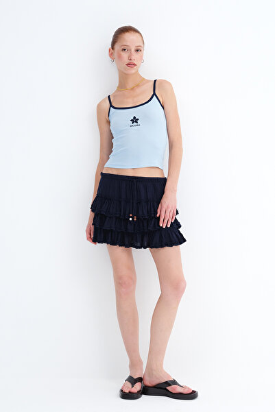 Addax Ruffled Mini Skirt E18134