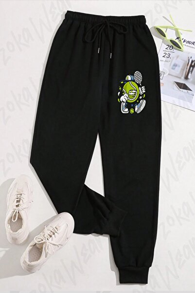 ZOKAWEAR Unisex Hooded Tennis Ball Printed Sweatpants