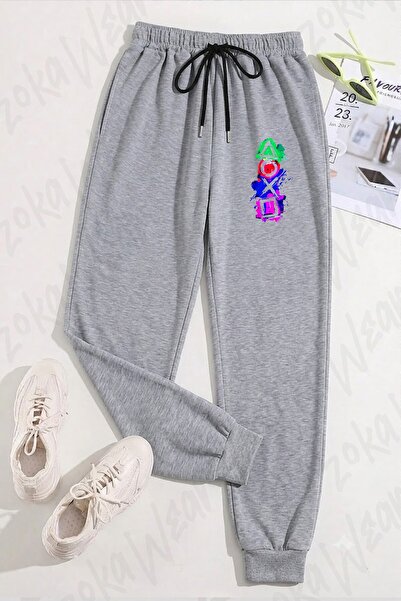ZOKAWEAR Unisex Play Buttons Dust Printed Sweatpants