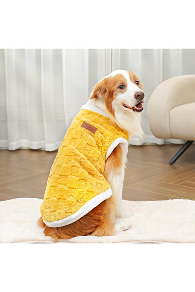 Choice8 5XL YELLOW Pet dog clothes autumn and winter coat polar fleece warm s...