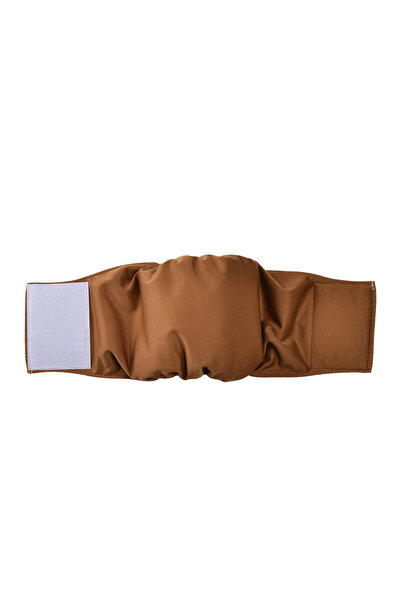 Choice5 L(Waist 47-53cm) Brown Washable Male Dog Cloth Diaper Reusable Pet Sa...