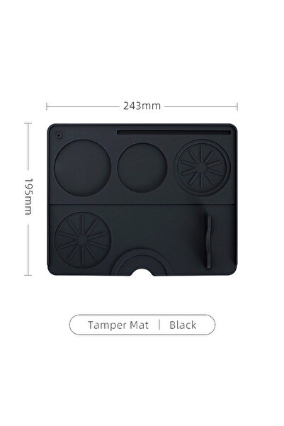 Choice1 1pc Tamper Mat Black Espresso Tamping Mat Silicone Non Slip Holder Pa...