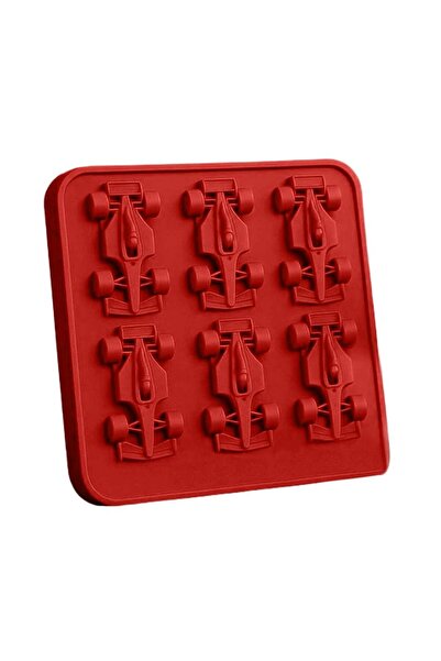 Choice Red 6-Cavity 3D Race Car Silicone Ice Mold Grand Prix Style Ice Cube T...