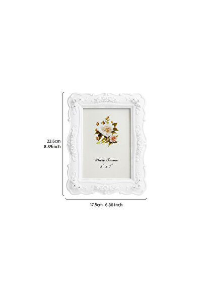 Choice1 A0157 1 قطعة، إطار صور بتصميم وردة بيضاء بارزة، مناسب لتزيين المنزل ك...